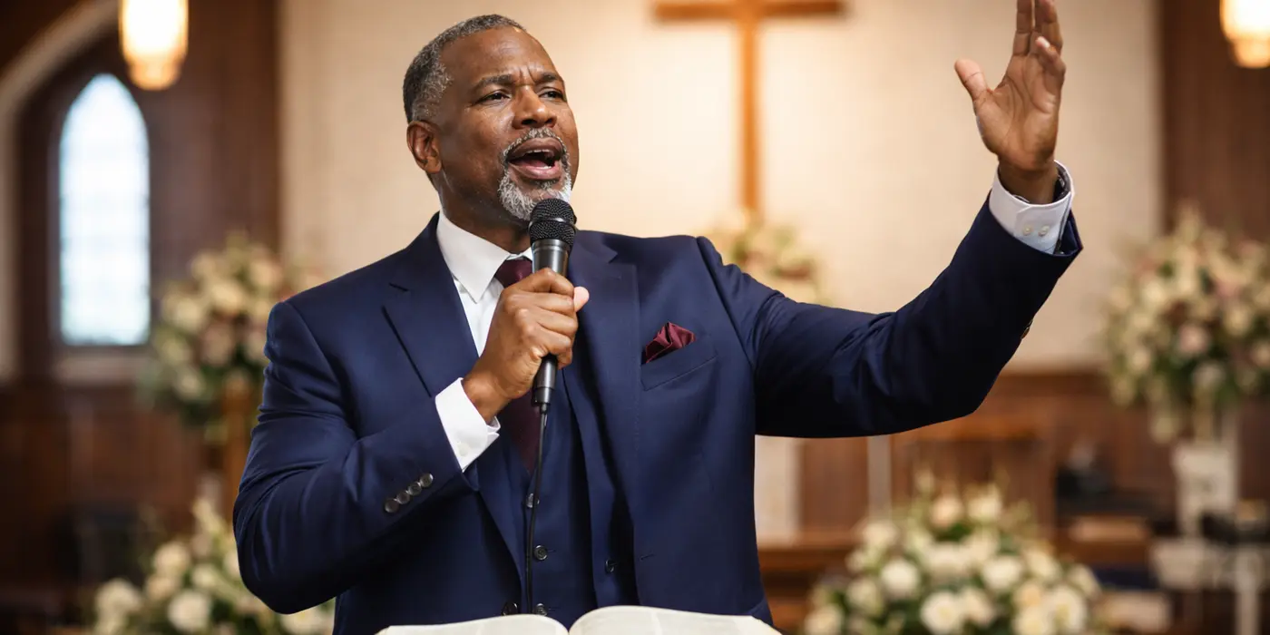 a minister preaching from Concordia Lutheran Church houston in Houston, TX - church near me